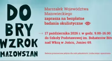 Już 17 października darmowe badania okulistyczne w Jońcu