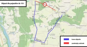 Duże utrudnienia na DW 618 w gminie Zatory. Od wtorku zamknięcie odcinka Gładczyn – Lemany